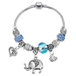 ZOSHI Pink Crystal Charm Silver Bracelets & Bangles for Women