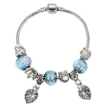 ZOSHI Pink Crystal Charm Silver Bracelets & Bangles for Women