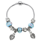 ZOSHI Pink Crystal Charm Silver Bracelets & Bangles for Women