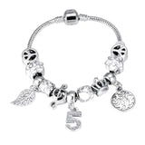 ZOSHI Pink Crystal Charm Silver Bracelets & Bangles for Women