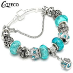 CUTEECO 925 Fashion Silver Charms Bracelet Bangle For Women