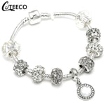 CUTEECO 925 Fashion Silver Charms Bracelet Bangle For Women