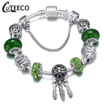 CUTEECO 925 Fashion Silver Charms Bracelet Bangle For Women