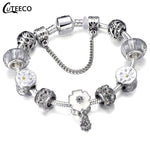 CUTEECO 925 Fashion Silver Charms Bracelet Bangle For Women