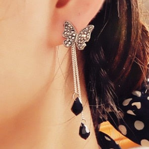 Korean Hottest Fashion Butterfly Pendant Long Section