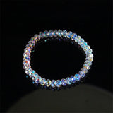 New Artificial Austria Crystal Bracelet Fashion Shiny Stone Beads Elasticity Rope Strand Bracelets for Women Jewelry