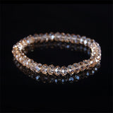 New Artificial Austria Crystal Bracelet Fashion Shiny Stone Beads Elasticity Rope Strand Bracelets for Women Jewelry
