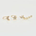 Newest Arrival 4Pairs/Set jewelry Alloy Golden