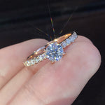 New Trendy Crystal Engagement Design Hot Sale Rings For Women