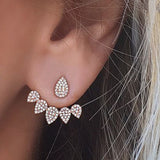 New Crystal Flower Drop Earrings for Women Fashion Jewelry