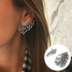 New Crystal Flower Drop Earrings for Women Fashion Jewelry