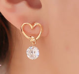 New Crystal Flower Drop Earrings for Women Fashion Jewelry