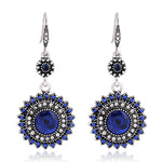 VOHE New personal retro long sunflower earrings feminine temperament Korean personality ear earrings