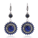 VOHE New personal retro long sunflower earrings feminine temperament Korean personality ear earrings