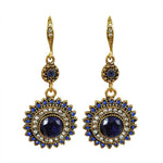 VOHE New personal retro long sunflower earrings feminine temperament Korean personality ear earrings