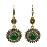 VOHE New personal retro long sunflower earrings feminine temperament Korean personality ear earrings