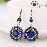 VOHE New personal retro long sunflower earrings feminine temperament Korean personality ear earrings