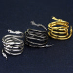 Serpent Snake Bracelet Curved Chunky Stretch Cuff Bangle Retro Snake Bangle Gift