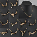 New Arrival Crystal 12 Zodiac Necklace Jewelry  For Women Wholesale P1114