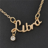 New Arrival Crystal 12 Zodiac Necklace Jewelry  For Women Wholesale P1114