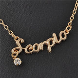 New Arrival Crystal 12 Zodiac Necklace Jewelry  For Women Wholesale P1114