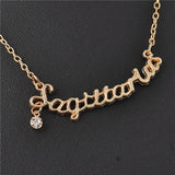 New Arrival Crystal 12 Zodiac Necklace Jewelry  For Women Wholesale P1114