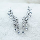 tassel Wing Style Drop Earrings Rose Gold Color/Silver