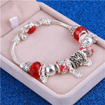 ZOSHI Pink Crystal Charm Silver Bracelets & Bangles for Women