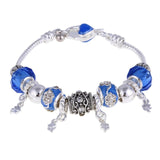 ZOSHI Pink Crystal Charm Silver Bracelets & Bangles for Women