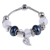 ZOSHI Pink Crystal Charm Silver Bracelets & Bangles for Women