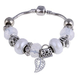 ZOSHI Pink Crystal Charm Silver Bracelets & Bangles for Women
