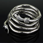Serpent Snake Bracelet Curved Chunky Stretch Cuff Bangle Retro Snake Bangle Gift