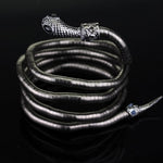 Serpent Snake Bracelet Curved Chunky Stretch Cuff Bangle Retro Snake Bangle Gift