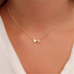 Fashion Tiny Dainty Heart Initial Necklace Personalized Letter Necklace Name