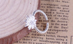 New arrival silver plated ring for women Daisy flower wedding