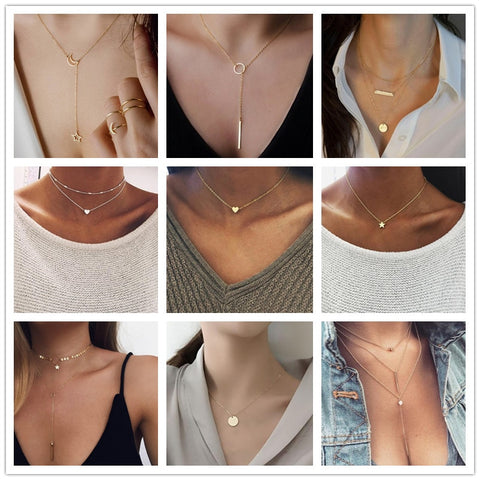 Tiny Heart Necklace for Women SHORT Chain Heart