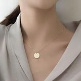 Tiny Heart Necklace for Women SHORT Chain Heart