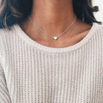 Tiny Heart Necklace for Women SHORT Chain Heart