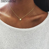 Tiny Heart Necklace for Women SHORT Chain Heart