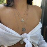 Vintage Carved Coin Necklace For Women Fashion