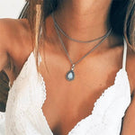 Vintage Carved Coin Necklace For Women Fashion