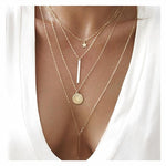 Vintage Carved Coin Necklace For Women Fashion