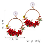 Trendy Cute Pink Flower Earrings For Women Girls Jewelry