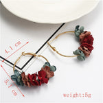 Trendy Cute Pink Flower Earrings For Women Girls Jewelry