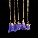 HuaTang Trendy Alloy Multicolour Natural Stone Chain Necklace
