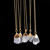HuaTang Trendy Alloy Multicolour Natural Stone Chain Necklace