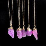 HuaTang Trendy Alloy Multicolour Natural Stone Chain Necklace
