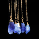 HuaTang Trendy Alloy Multicolour Natural Stone Chain Necklace