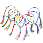 9 x Hippie Style Braided Thread Friendship Bracelets Wrist Ankle Bracelet--Radom Color