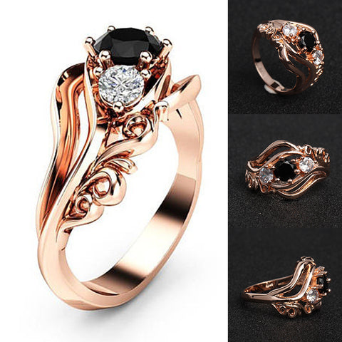 1PC Engagement Wedding Zircon Inlaid